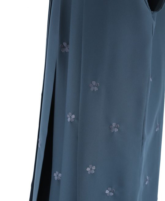 卒業式袴単品レンタル[ブランド・前後に刺繍]グレーに桜刺繍[身長163-167cm]No.518